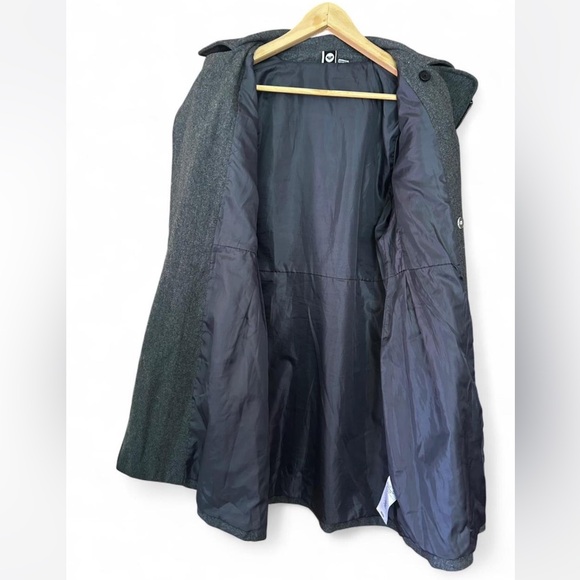 Roxy Grey Long Pea Coat - Picture 3 of 11